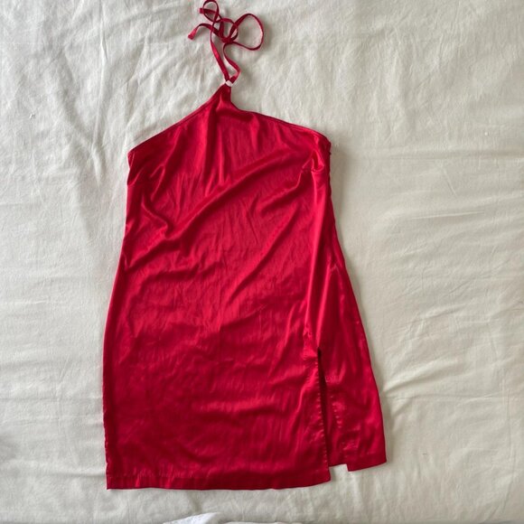 Parade red slip halter dress (sz M) - Picture 1 of 6